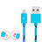 Kabel USB 2.0 Android Universal A03 Hellblau