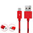 Kabel USB 2.0 Android Universal A03 Rot