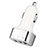 Kfz-Ladegerät Adapter 3.0A 3 USB Zweifach Stecker Fast Charge Universal U09 Silber