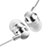 Kopfhörer Stereo Sport Ohrhörer In Ear Headset H28 Silber