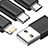 Lightning USB Ladekabel Kabel Android Micro USB C01 für Apple iPhone XR Schwarz