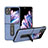 Luxus Leder Hülle Handyhülle und Kunststoff Schutzhülle Hartschalen Tasche BH11 für Oppo Find N2 Flip 5G Blau