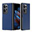Luxus Leder Hülle Handyhülle und Kunststoff Schutzhülle Hartschalen Tasche BH14 für Oppo Find N2 5G Blau