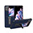 Luxus Leder Hülle Handyhülle und Kunststoff Schutzhülle Hartschalen Tasche BH18 für Oppo Find N2 Flip 5G Blau