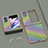 Luxus Leder Hülle Handyhülle und Kunststoff Schutzhülle Hartschalen Tasche BH3 für Oppo Find N2 Flip 5G