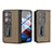 Luxus Leder Hülle Handyhülle und Kunststoff Schutzhülle Hartschalen Tasche BH8 für Oppo Find N2 5G Braun