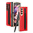 Luxus Leder Hülle Handyhülle und Kunststoff Schutzhülle Hartschalen Tasche C05 für Samsung Galaxy Z Fold3 5G Rot