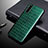 Luxus Leder Hülle Handyhülle und Kunststoff Schutzhülle Hartschalen Tasche für Sony Xperia 10 IV SOG07 Grün
