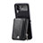 Luxus Leder Hülle Handyhülle und Kunststoff Schutzhülle Hartschalen Tasche H06 für Samsung Galaxy Z Flip4 5G