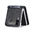Luxus Leder Hülle Handyhülle und Kunststoff Schutzhülle Hartschalen Tasche H06 für Samsung Galaxy Z Flip4 5G