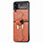 Luxus Leder Hülle Handyhülle und Kunststoff Schutzhülle Hartschalen Tasche L05 für Samsung Galaxy Z Flip3 5G