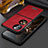 Luxus Leder Hülle Handyhülle und Kunststoff Schutzhülle Hartschalen Tasche LD3 für Huawei P60 Pocket Rot