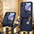 Luxus Leder Hülle Handyhülle und Kunststoff Schutzhülle Hartschalen Tasche LD3 für Oppo Find N2 Flip 5G Blau