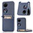 Luxus Leder Hülle Handyhülle und Kunststoff Schutzhülle Hartschalen Tasche SD1 für Huawei P60 Pocket