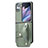 Luxus Leder Hülle Handyhülle und Kunststoff Schutzhülle Hartschalen Tasche SD10 für Oppo Find N2 Flip 5G