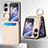 Luxus Leder Hülle Handyhülle und Kunststoff Schutzhülle Hartschalen Tasche SD12 für Oppo Find N2 Flip 5G Gold