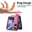Luxus Leder Hülle Handyhülle und Kunststoff Schutzhülle Hartschalen Tasche SD13 für Oppo Find N2 Flip 5G