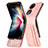 Luxus Leder Hülle Handyhülle und Kunststoff Schutzhülle Hartschalen Tasche SD3 für Huawei P60 Pocket