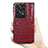 Luxus Leder Hülle Handyhülle und Kunststoff Schutzhülle Hartschalen Tasche SD6 für Oppo Find N2 5G