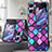 Luxus Leder Hülle Handyhülle und Kunststoff Schutzhülle Hartschalen Tasche SD7 für Oppo Find N2 Flip 5G Violett