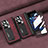 Luxus Leder Hülle Handyhülle und Kunststoff Schutzhülle Hartschalen Tasche ZL3 für Oppo Find N2 5G Rot