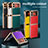 Luxus Leder Hülle Handyhülle und Kunststoff Schutzhülle Hartschalen Tasche ZL4 für Samsung Galaxy Z Flip3 5G