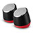 Mini Lautsprecher Stereo Speaker S02 Schwarz