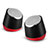 Mini Lautsprecher Stereo Speaker S02 Schwarz