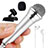 Mini-Stereo-Mikrofon Mic 3.5 mm Klinkenbuchse Mit Stand M12 Silber