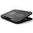 NoteBook Halter Halterung Kühler Cooler Kühlpad Lüfter Laptop Ständer 9 Zoll bis 16 Zoll Universal M19 für Samsung Galaxy Book S 13.3 SM-W767 Schwarz