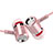 Ohrhörer Stereo Sport Kopfhörer In Ear Headset H25 Rosa