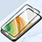 Schutzfolie Full Coverage Displayschutzfolie Panzerfolie Gehärtetes Glas Glasfolie Skins zum Aufkleben Panzerglas F03 für Samsung Galaxy A03 Schwarz