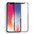 Schutzfolie Full Coverage Displayschutzfolie Panzerfolie Skins zum Aufkleben Gehärtetes Glas Glasfolie F03 für Apple iPhone Xs Max Schwarz