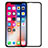 Schutzfolie Full Coverage Displayschutzfolie Panzerfolie Skins zum Aufkleben Gehärtetes Glas Glasfolie für Apple iPhone XR Schwarz