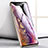 Schutzfolie Full Coverage Displayschutzfolie Panzerfolie Skins zum Aufkleben Gehärtetes Glas Glasfolie P08 für Apple iPhone Xs Max Schwarz