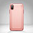 Schutzhülle Kunststoff und Silikon Hülle Punkte Loch für Apple iPhone Xs Rosa