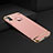 Schutzhülle Luxus Metall Rahmen und Kunststoff für Apple iPhone Xs Rosegold