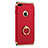 Schutzhülle Luxus Metall Rahmen und Kunststoff mit Fingerring Ständer für Apple iPhone 7 Plus Rot
