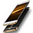 Schutzhülle Luxus Metall Rahmen und Kunststoff mit Fingerring Ständer für Huawei Mate 9 Lite Schwarz