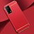 Schutzhülle Luxus Metall Rahmen und Kunststoff Schutzhülle Tasche für Oppo K9 5G Rot