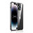 Schutzhülle Luxus Metall Rahmen und Kunststoff Schutzhülle Tasche JB1 für Apple iPhone 14 Pro Schwarz
