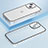Schutzhülle Luxus Metall Rahmen und Kunststoff Schutzhülle Tasche LF3 für Apple iPhone 14 Silber