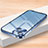 Schutzhülle Luxus Metall Rahmen und Kunststoff Schutzhülle Tasche LK2 für Apple iPhone 14 Blau