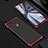 Schutzhülle Luxus Metall Rahmen und Kunststoff Schutzhülle Tasche M01 für Huawei Honor V20 Rot und Schwarz