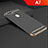Schutzhülle Luxus Metall Rahmen und Kunststoff Schutzhülle Tasche M01 für Oppo A7 Schwarz