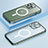 Schutzhülle Luxus Metall Rahmen und Kunststoff Schutzhülle Tasche mit Mag-Safe Magnetic Magnetisch Bling-Bling LF1 für Apple iPhone 13 Pro Max Grün