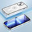 Schutzhülle Luxus Metall Rahmen und Kunststoff Schutzhülle Tasche mit Mag-Safe Magnetic Magnetisch LF1 für Apple iPhone 13 Silber