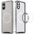 Schutzhülle Luxus Metall Rahmen und Kunststoff Schutzhülle Tasche mit Mag-Safe Magnetic Magnetisch LK2 für Sony Xperia 5 V Silber