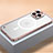 Schutzhülle Luxus Metall Rahmen und Kunststoff Schutzhülle Tasche mit Mag-Safe Magnetic Magnetisch QC1 für Apple iPhone 14 Pro Rosegold