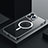 Schutzhülle Luxus Metall Rahmen und Kunststoff Schutzhülle Tasche mit Mag-Safe Magnetic Magnetisch QC3 für Apple iPhone 13 Pro Schwarz